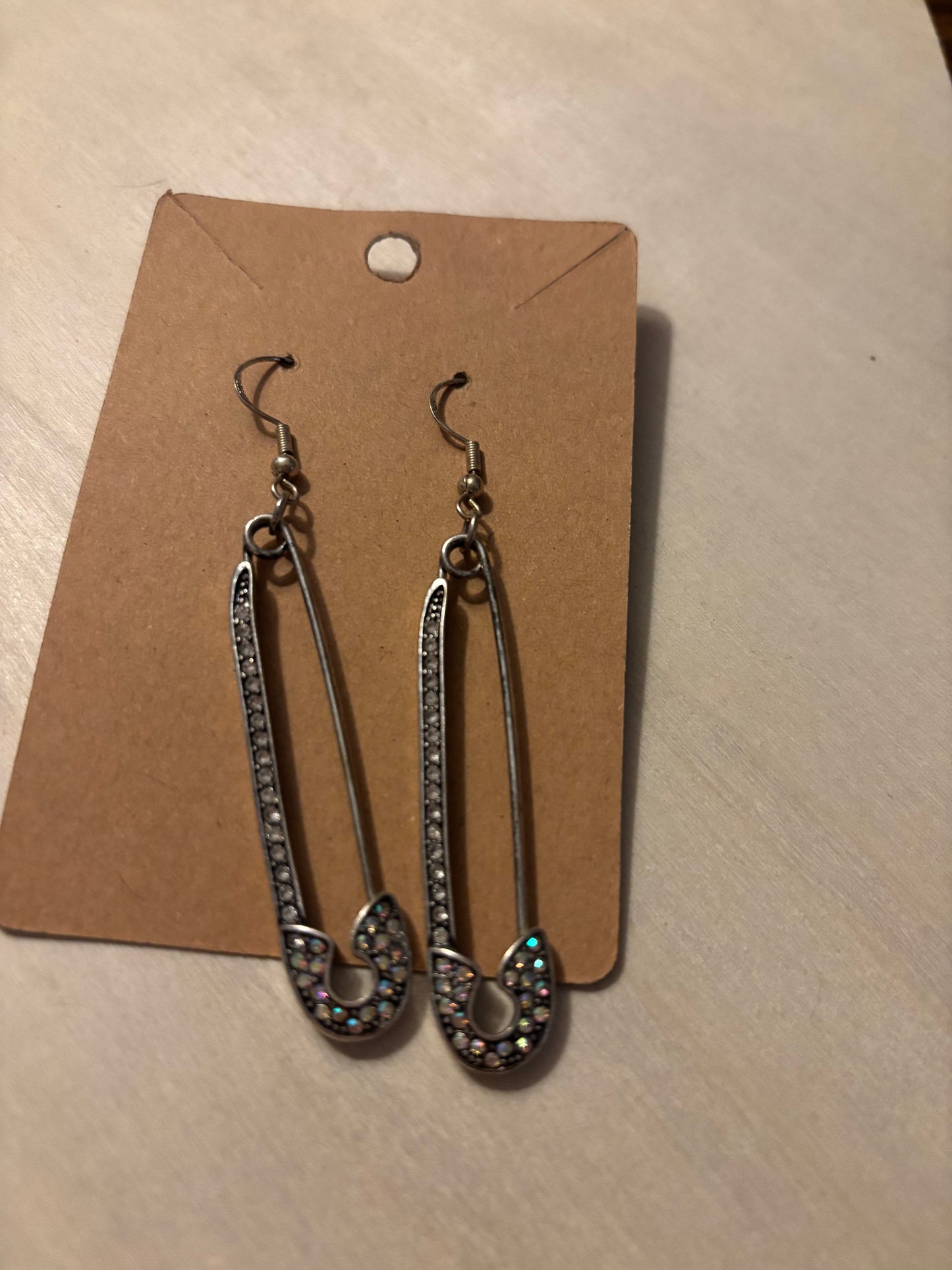 Safety pin earrings