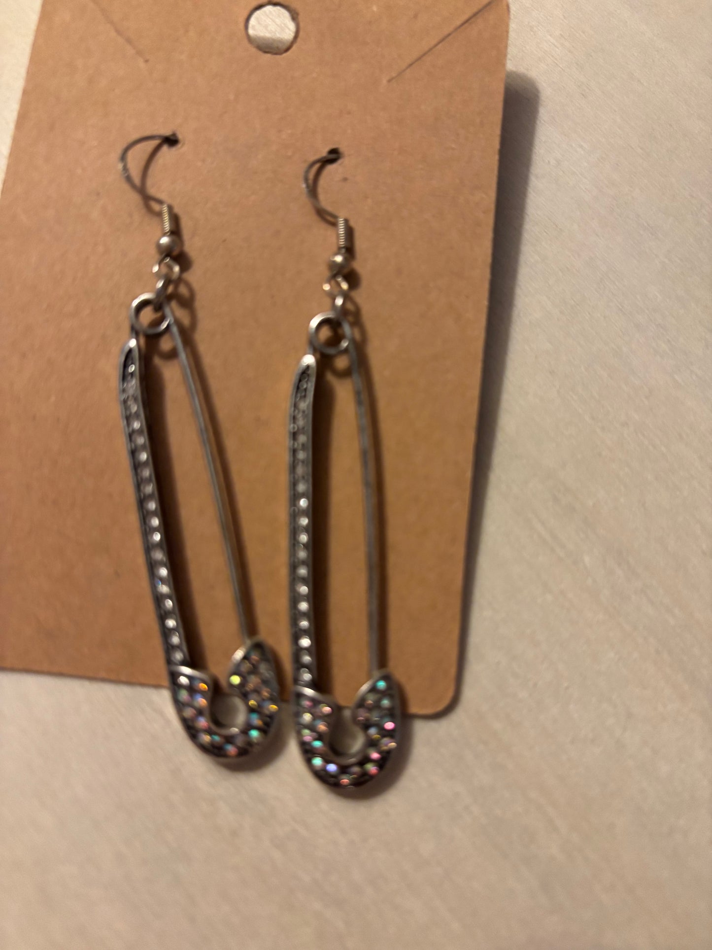 Safety pin earrings