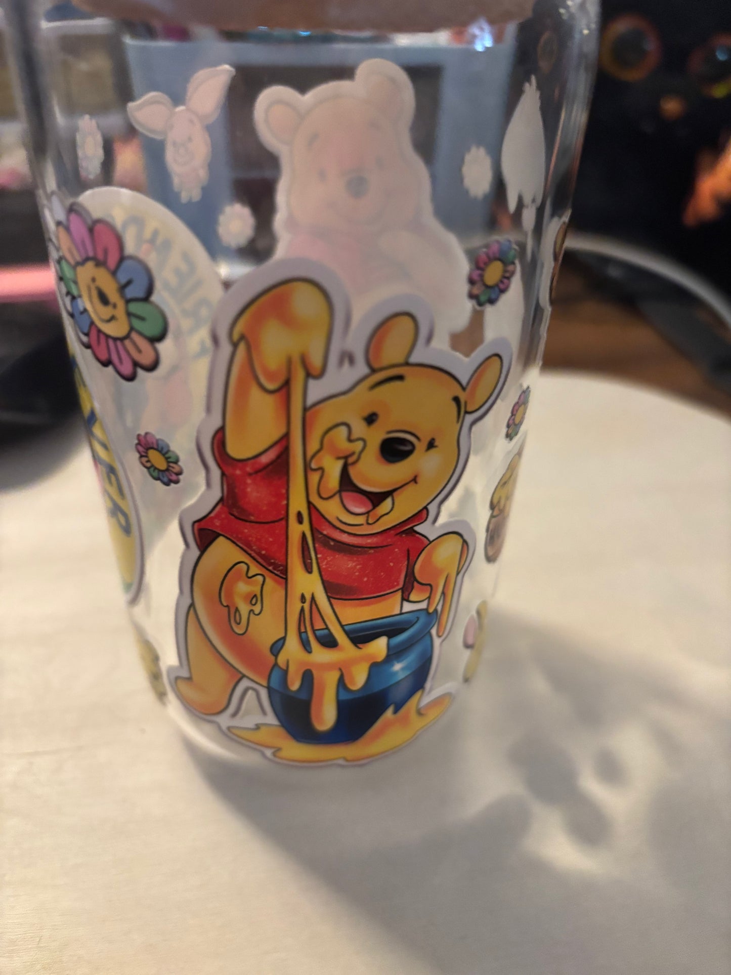 Friends forever glass with straw