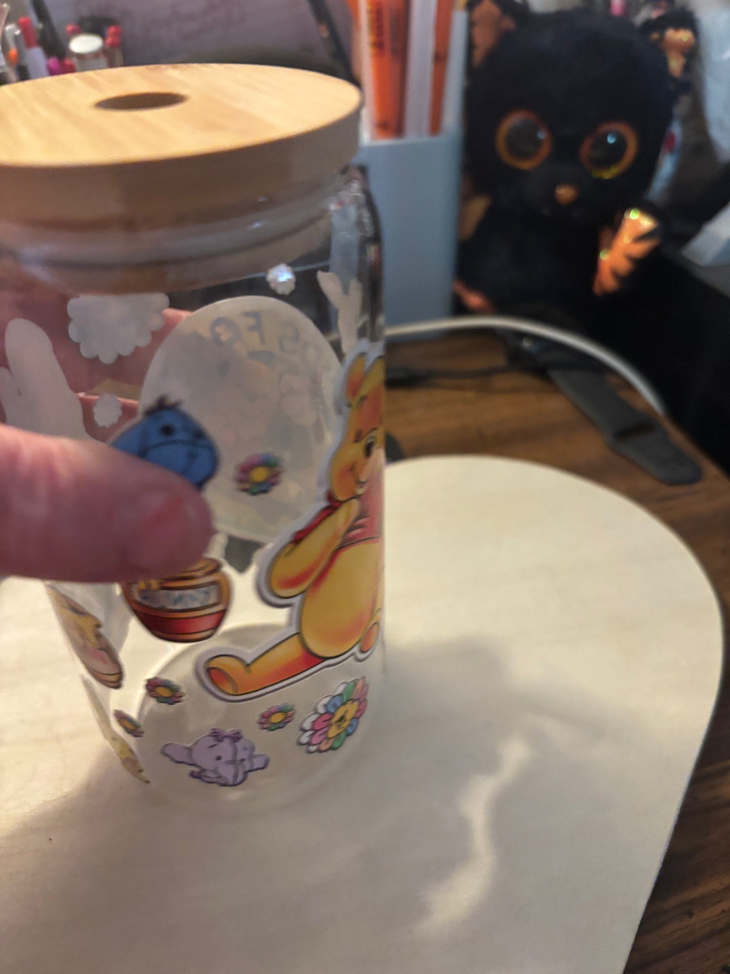 Friends forever glass with straw