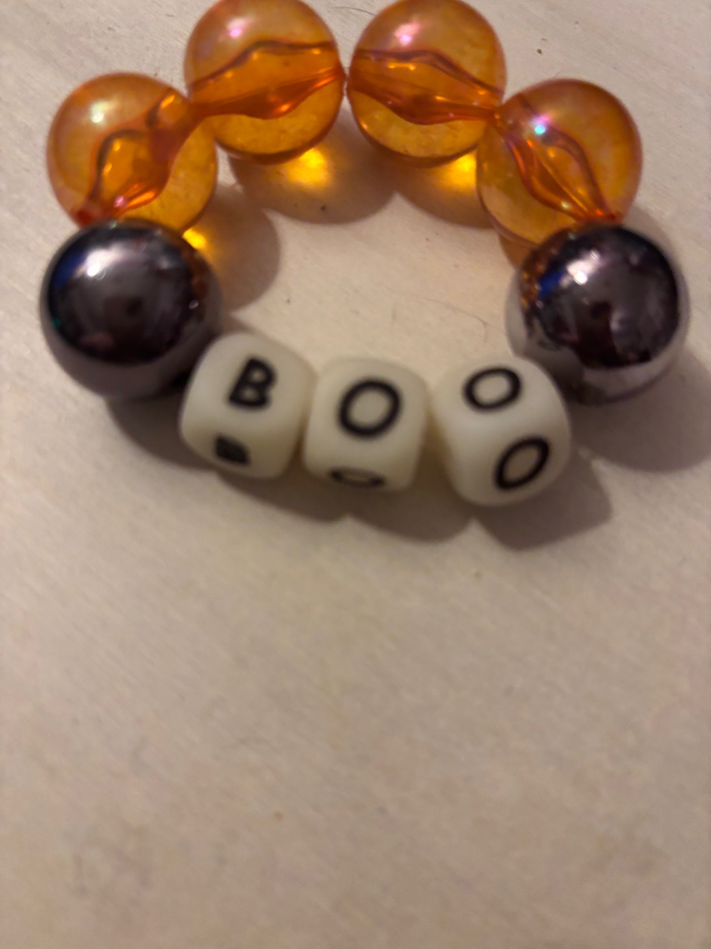 Glow in the dark bracelet  boo bracelet