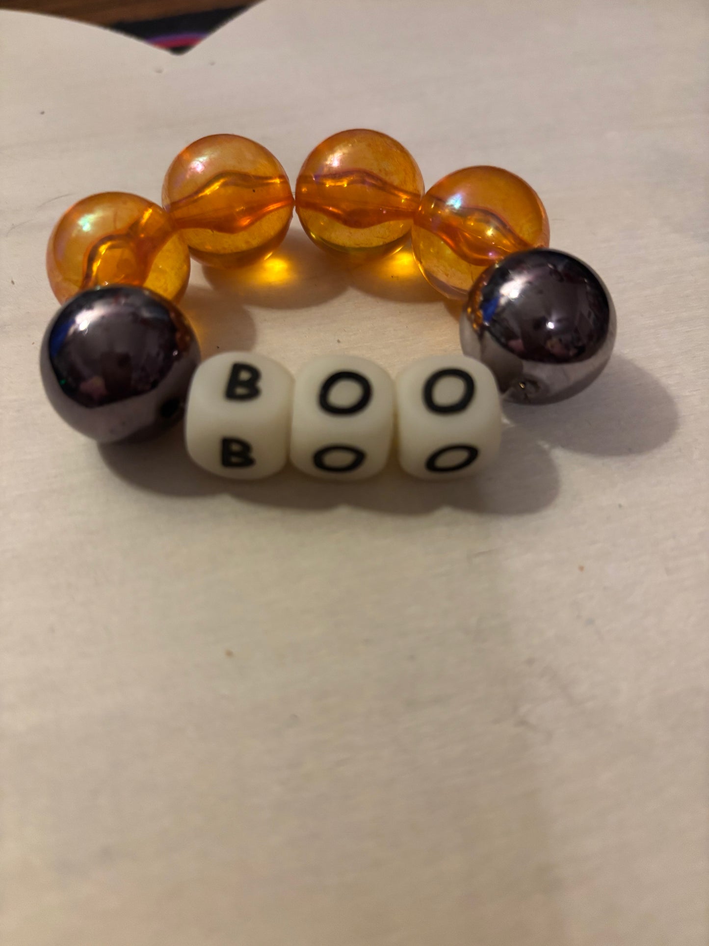 Glow in the dark bracelet  boo bracelet