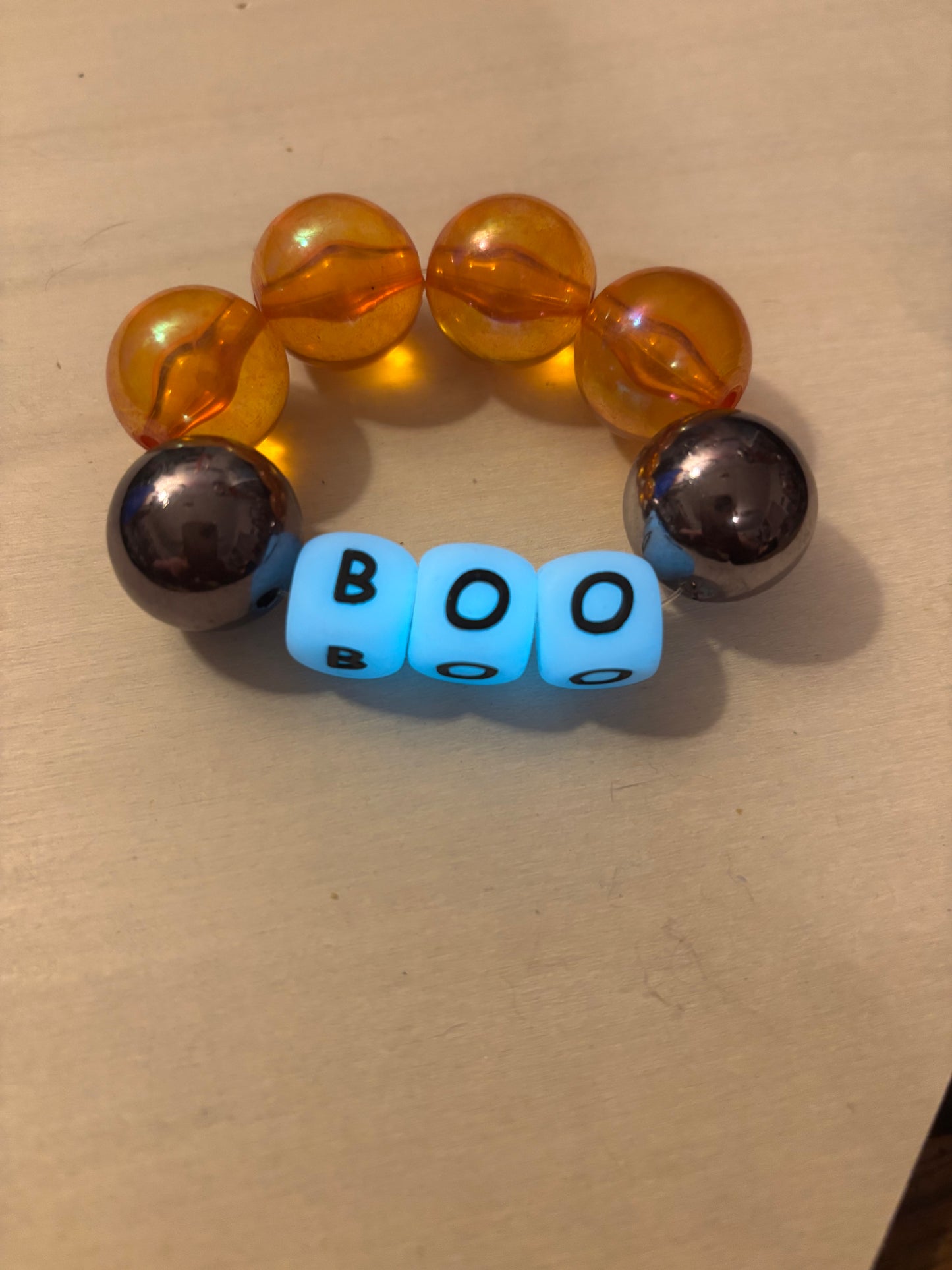 Glow in the dark bracelet  boo bracelet